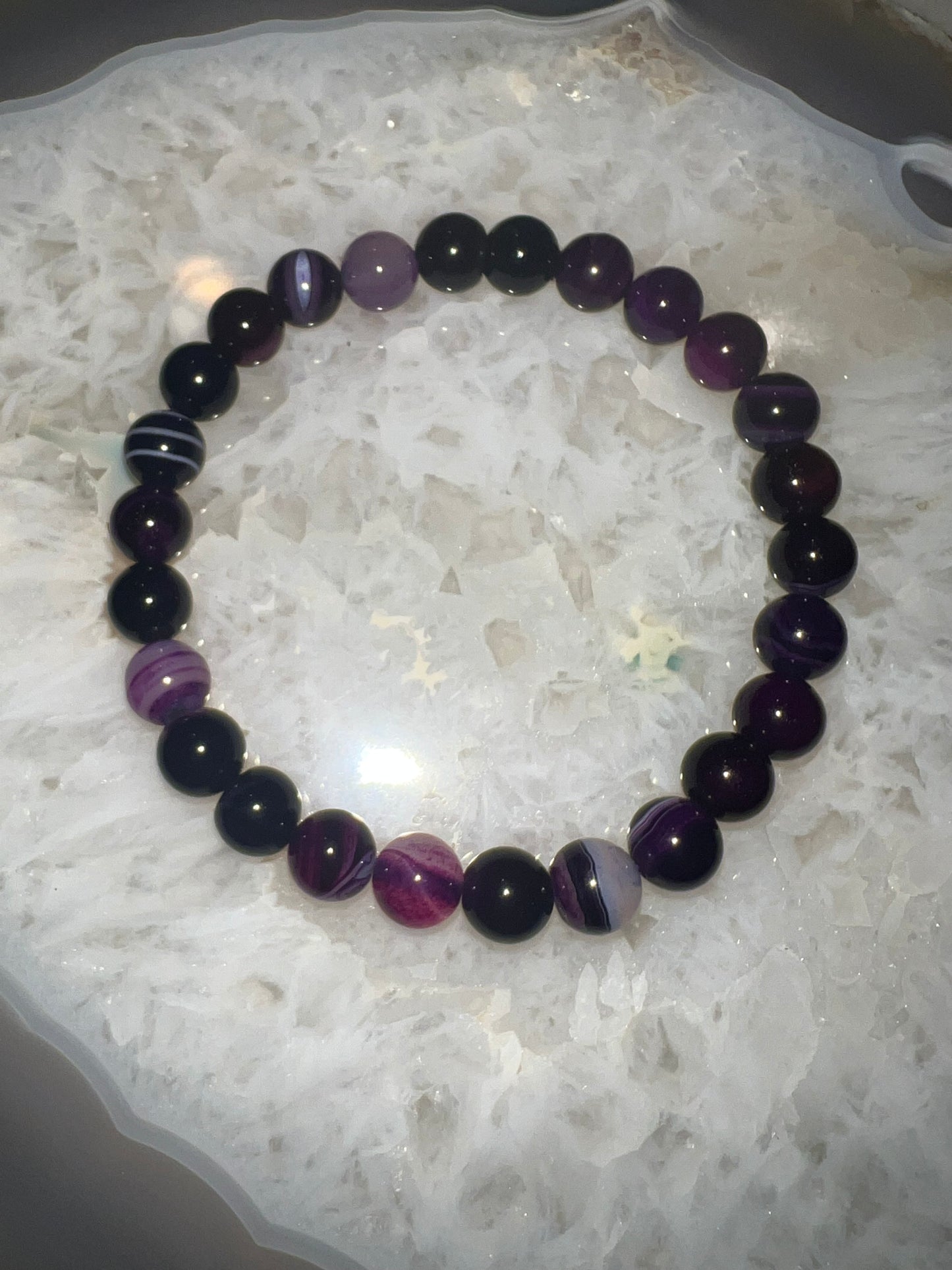 Purple Agate Crystal Bracelet