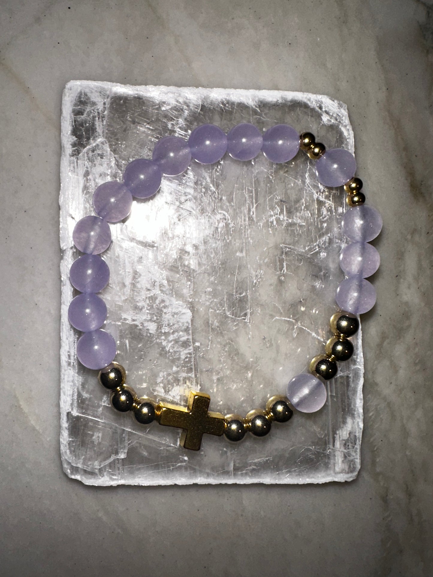 Lenten Rosary Crystal Bracelet