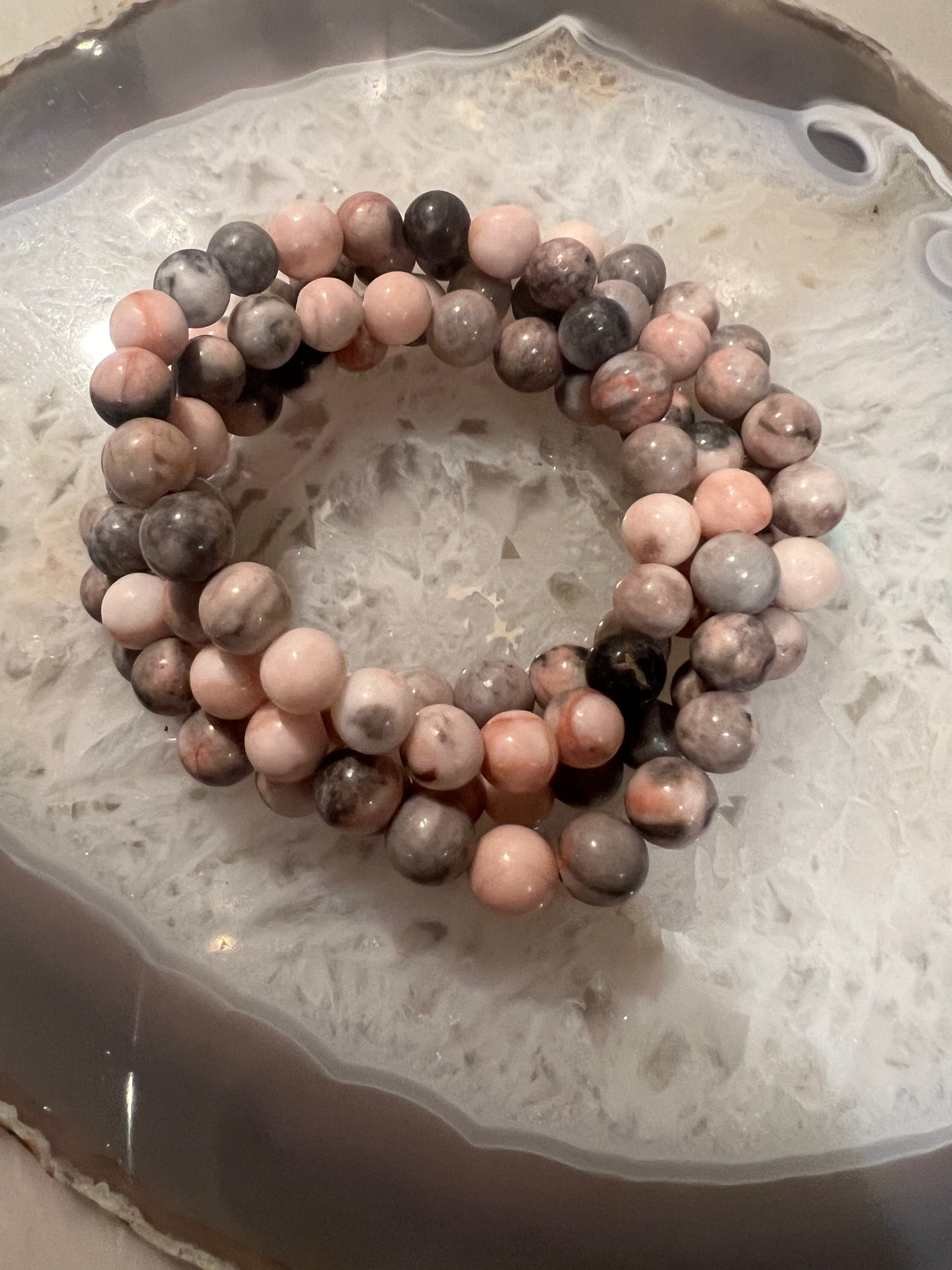 Children’s Pink Zebra Jasper Bracelet