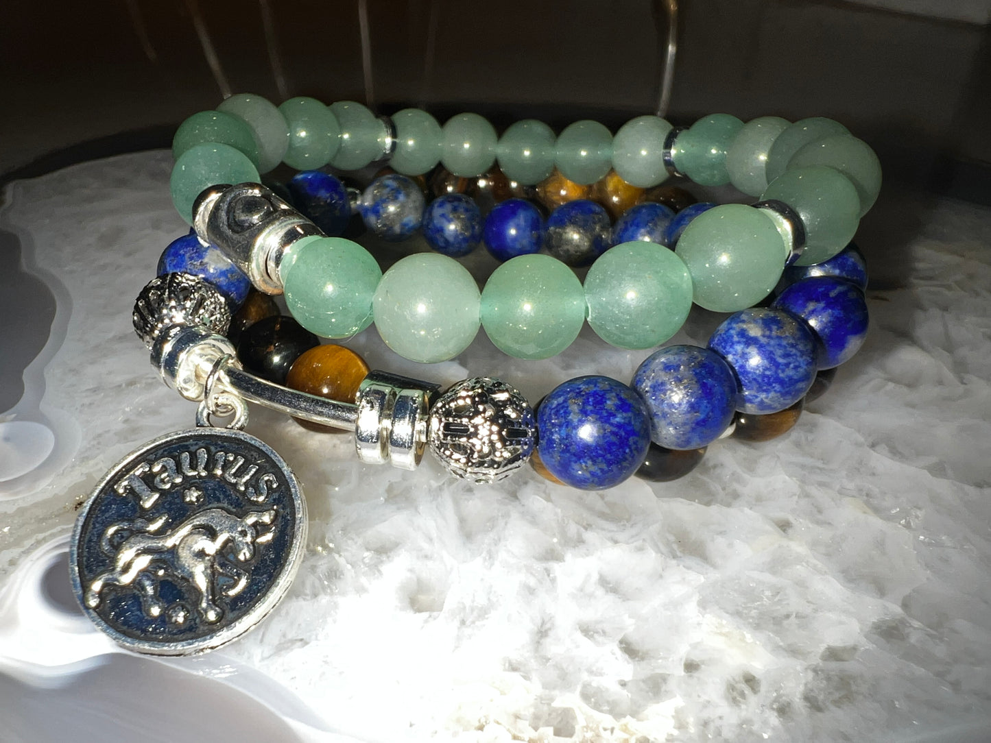 Taurus Zodiac Crystal Bracelet Set