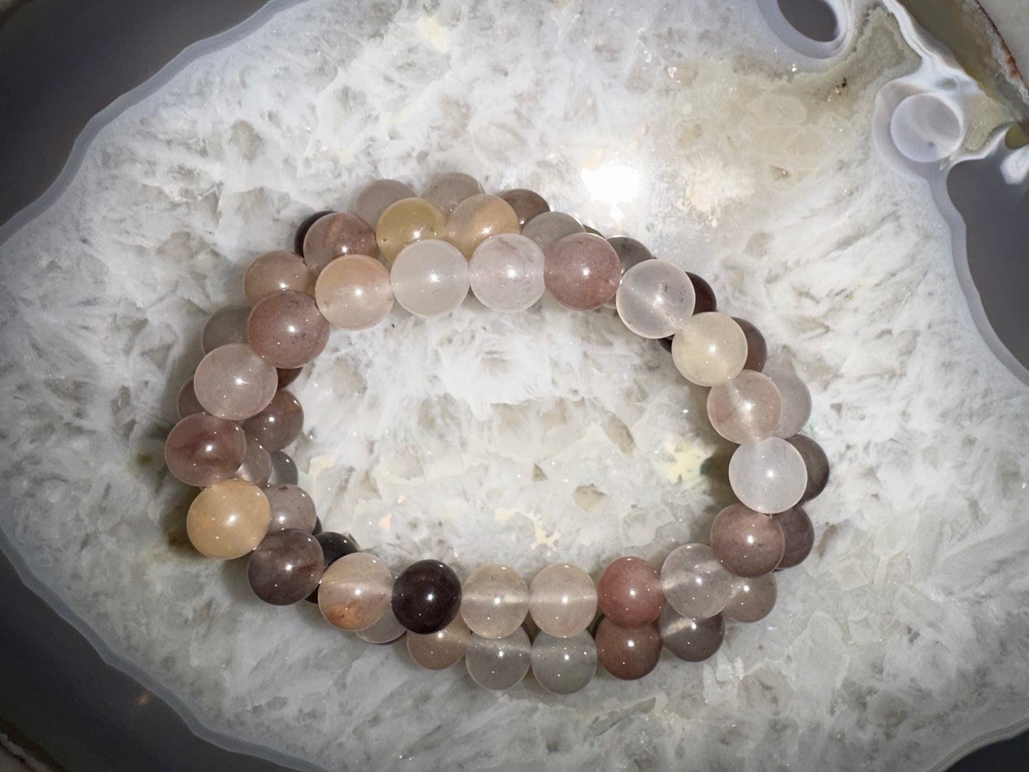 Purple Berry Quartz Crystal Bracelet