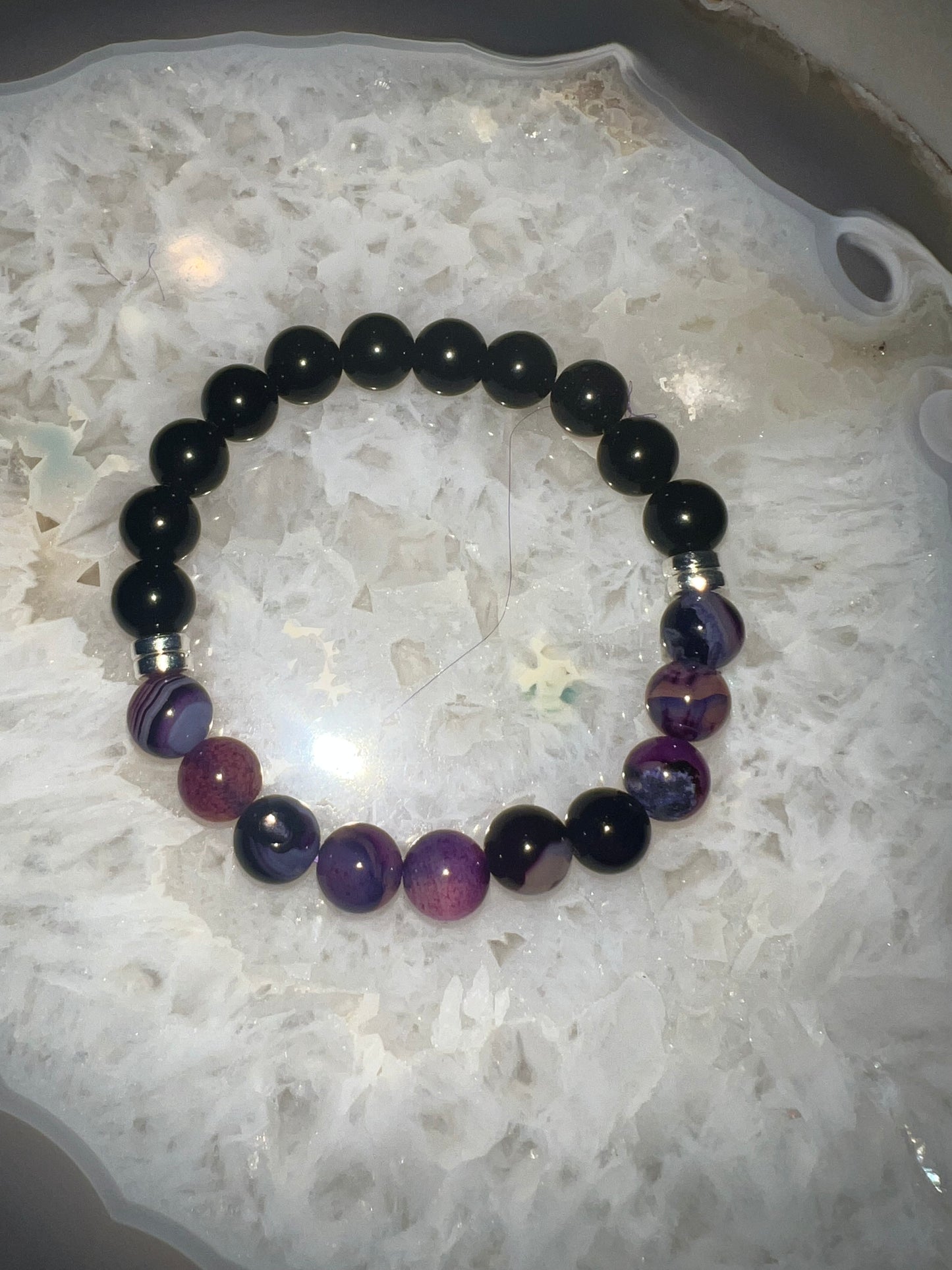 Purple Agate Crystal Bracelet