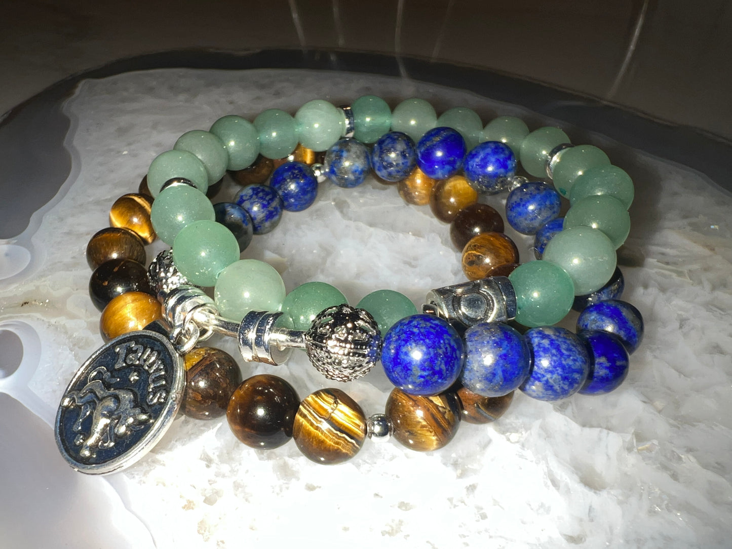 Taurus Zodiac Crystal Bracelet Set