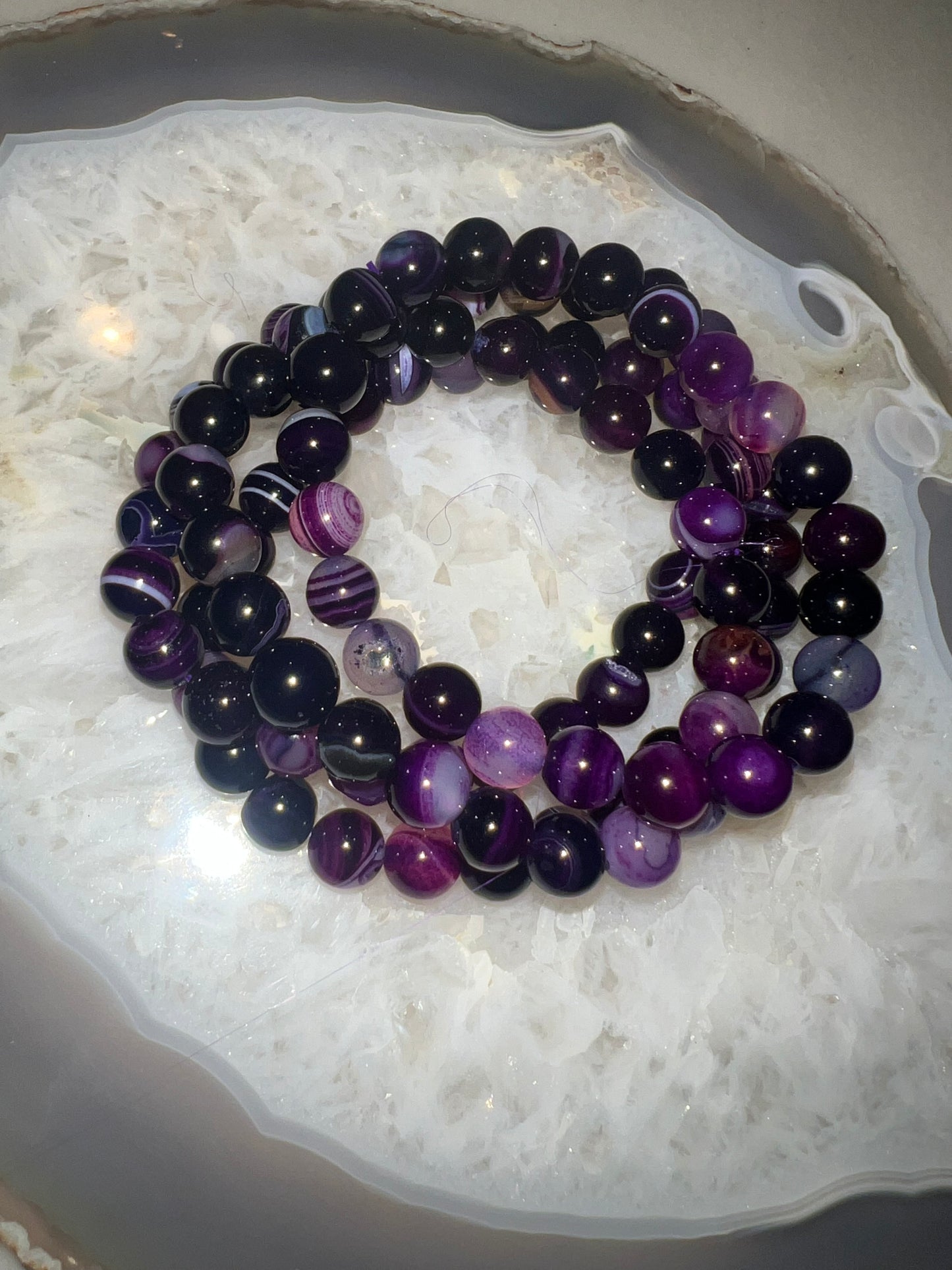 Purple Agate Crystal Bracelet