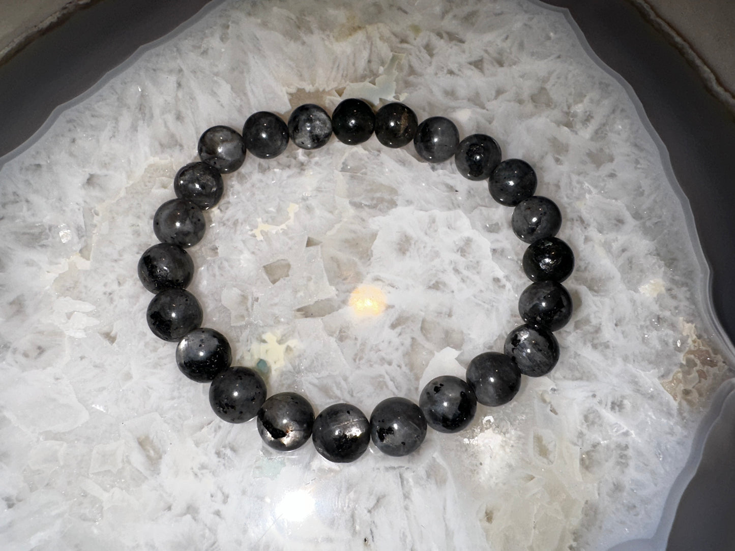 Larvakite Crystal Bracelet