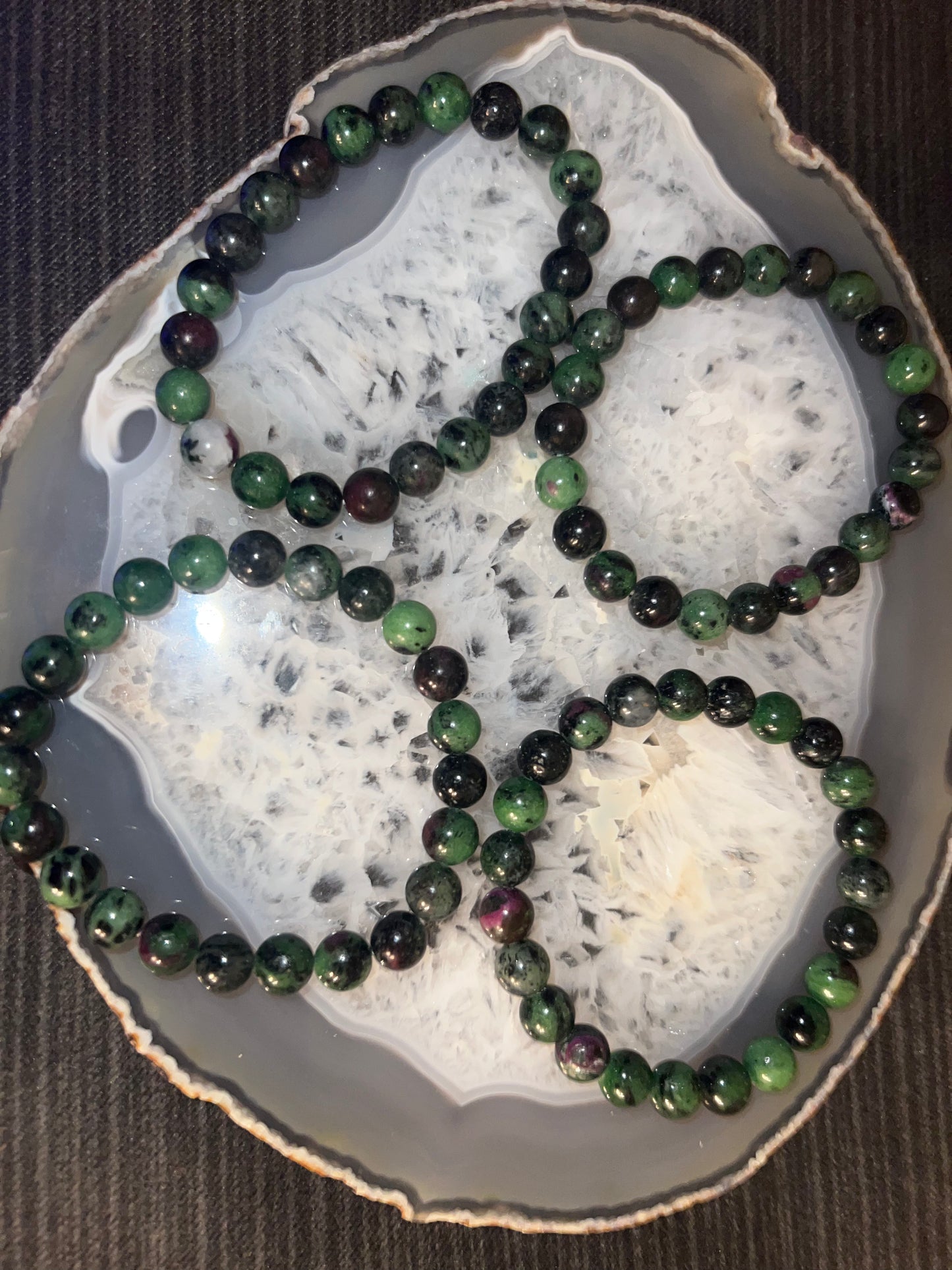 Ruby Zoisite Crystal Bracelet