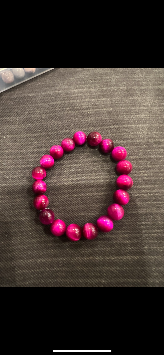 Children’s Pink Tigers Eye Crystal Bracelet