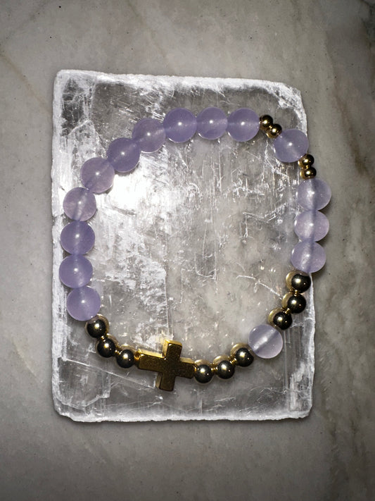Lenten Rosary Crystal Bracelet