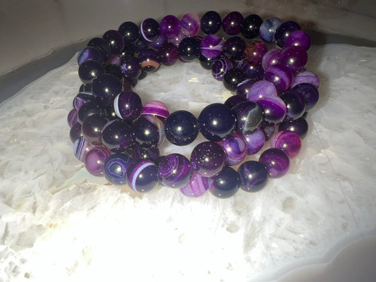 Purple Agate Crystal Bracelet