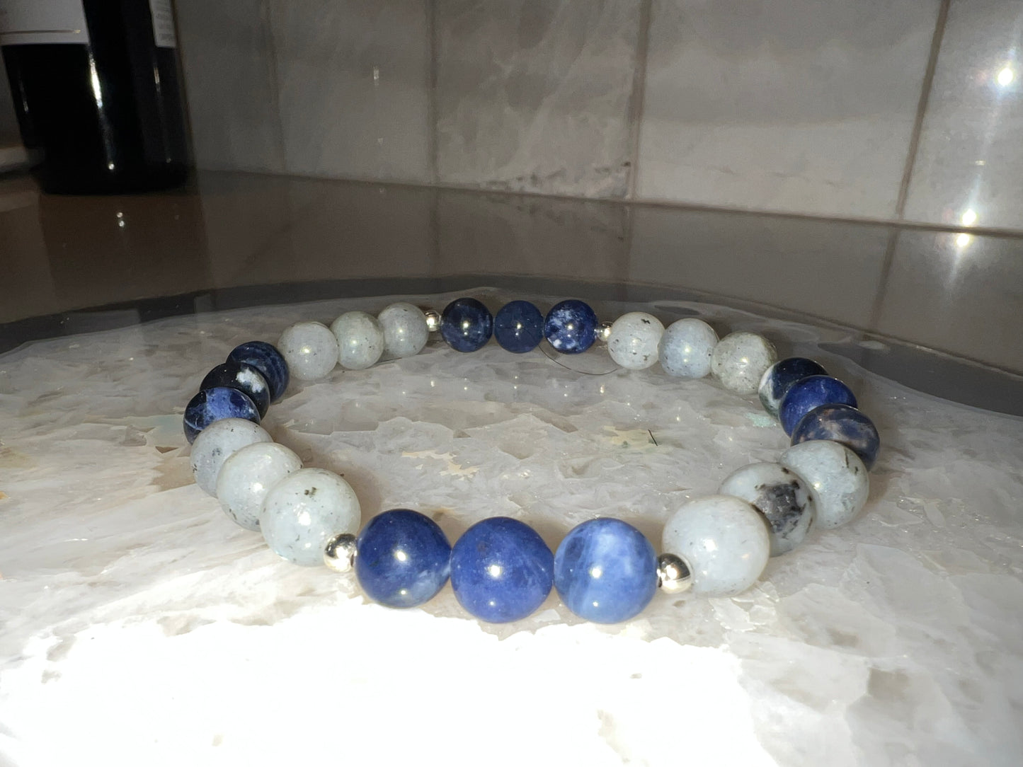 Men’s Sodalite and Labradorite Crystal Bracelet