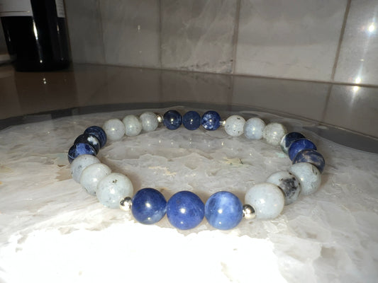 Men’s Sodalite and Labradorite Crystal Bracelet