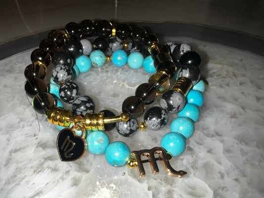 Scorpio Zodiac Crystal Bracelet Set