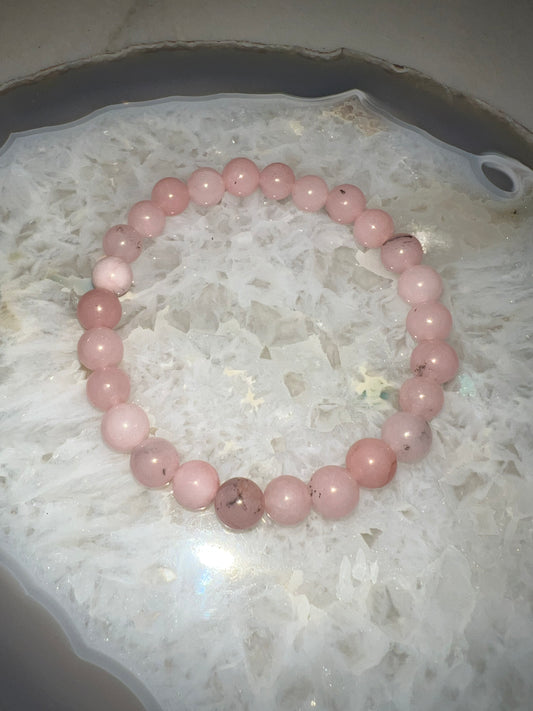 Pink Opal Crystal  Bracelet