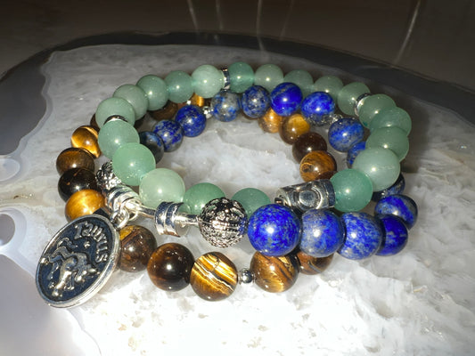Taurus Zodiac Crystal Bracelet Set