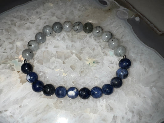 Men’s Labradorite and Sodalite Crystal Bracelet