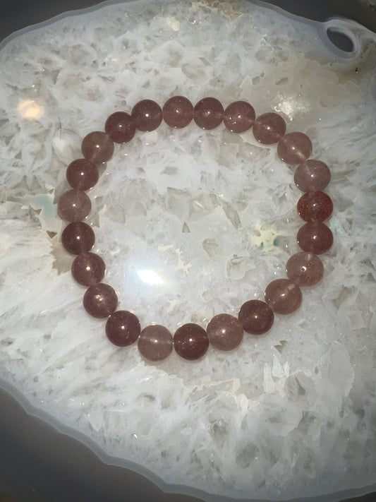 Men’s Strawberry Quartz Crystal Bracelet