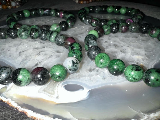 Ruby Zoisite Crystal Bracelet